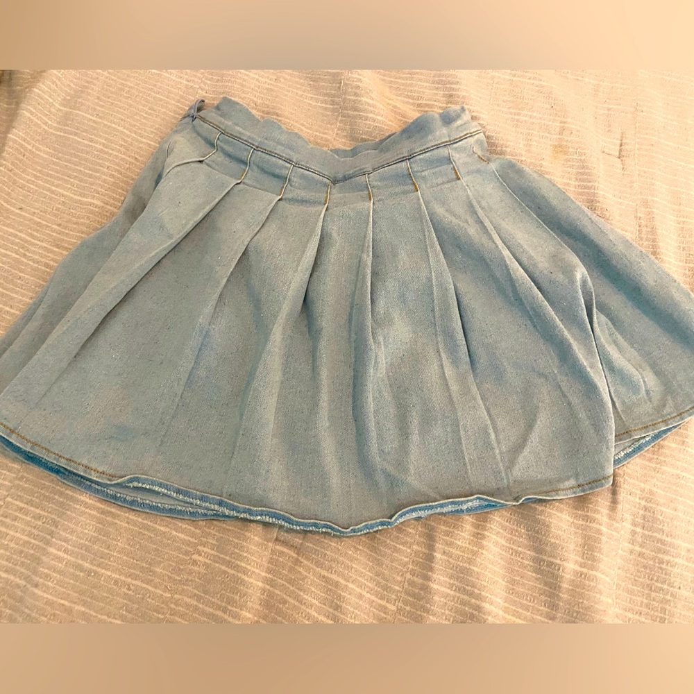 Jean Pleated Skort!